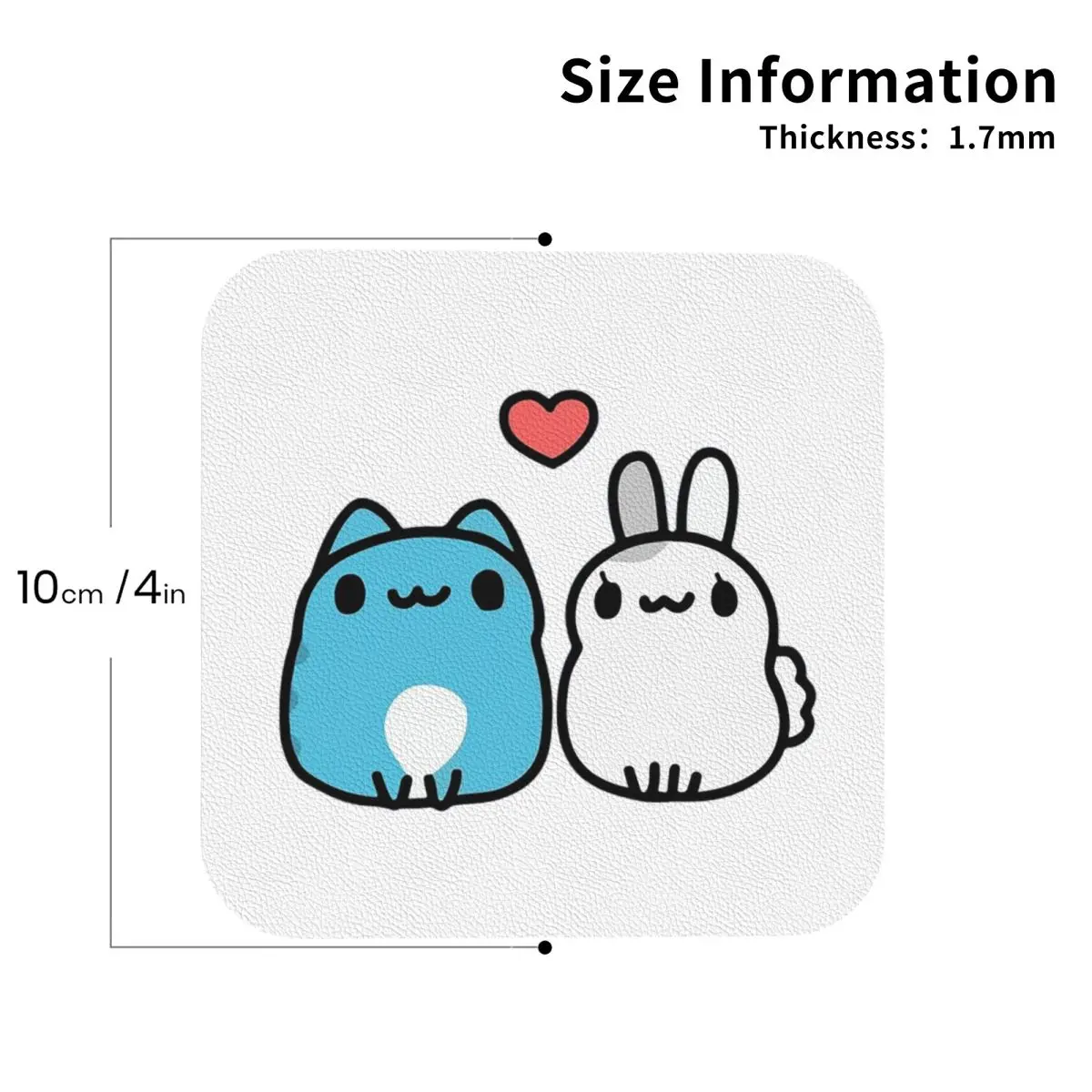 Comic Cat Bugcat Capoo Bug Cat Coasters Kitchen Placemats Non-slip Insulation Cup Coffee Mats Decor Home Tableware Pads Set of 4