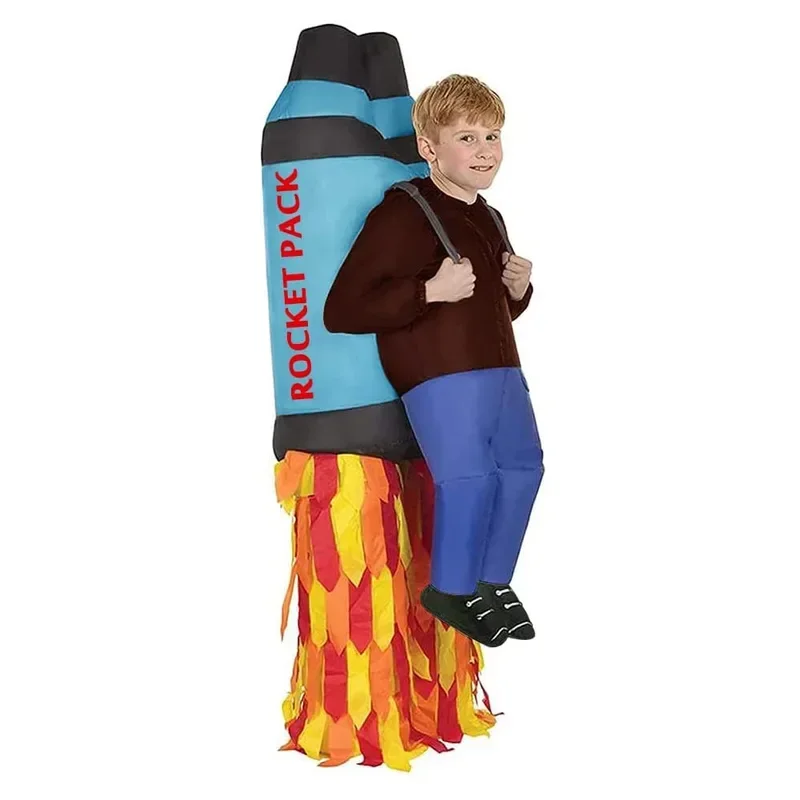 Students Inflatable Halloween Jetpack Children'S Performance Costume Ds Rocket Propeller Flight Suit MN8