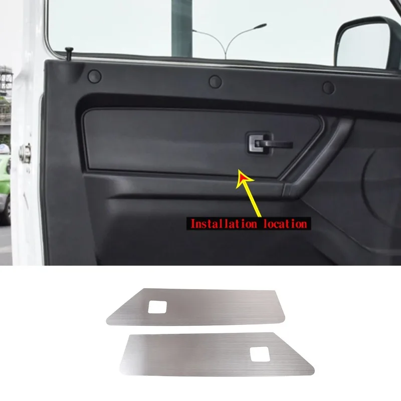 Stainless Steel Silver For LADA NIVA 4X4 2009-2019 Car Car Interior Door Panel Trim Cover Protective Sticker Car Accessories