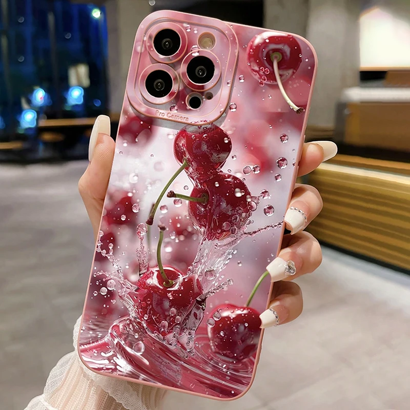 Picture 6: For Samsung S26 S25 FE S24 S23 S22 Ultra Plus 5G Case Cherry Tulip Floral Pattern Cover For Galaxy A16 A36 A56 A55 A54 A53 Funda