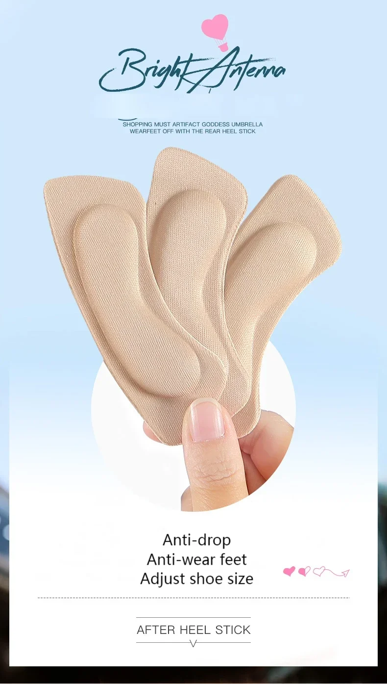 Frauen-Einlegesohlen für Schuhe, High-Heel-Aufkleber, Größe anpassen, selbstklebende Fersen, Einsatz, Fußschutz, Aufkleber, Schmerzlinderung, Fußpflege-Pad – Detail 1