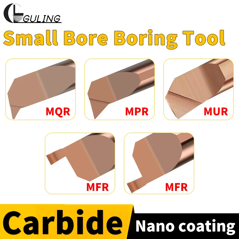 1PCS MQR MPR MUR MFR Full Range of Small Bore Boring Tools Integral Carbide Internal Seismic Boring Tool CNC hole tool