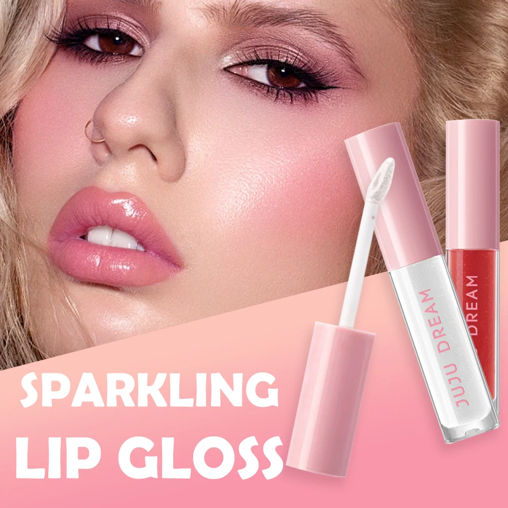 1pc/4pcs, Moisturizing Lip Oil, Candy Lip Glaze, Mirror Pearlescent Nude Lip Gloss In 4 Shades, Moisturizing And Nourishing