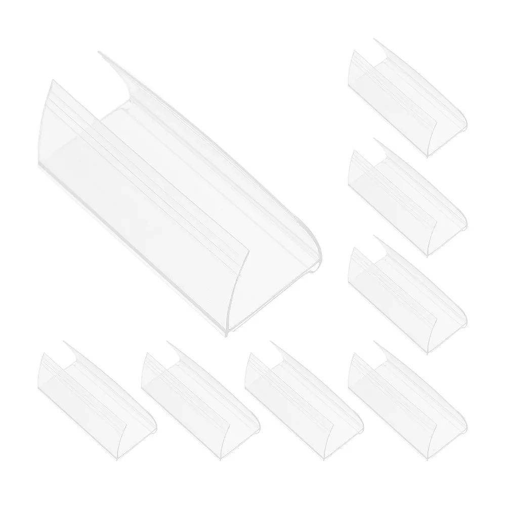 20Pcs Price Tag Holder PVC Stable Price Display Stand Supermarket Retail Shelf Label Holder Store Sign Display