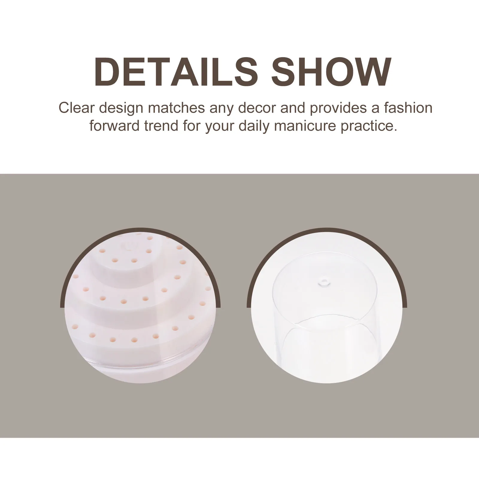 

Набор из 2 прозрачных коробок для хранения насадок для маникюрного аппарата на 48 отверстий, держатель для фрез для салона, дома, DIY, демонстрационная подставка