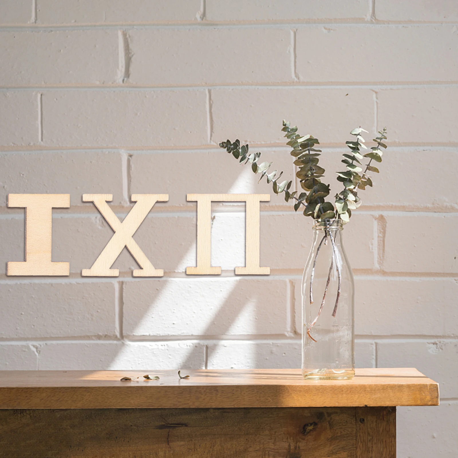 

72pcs Letters Alphabet Decorative Crafts Unfinished Wood Chips for DIY Wooden Letter Greek School Party Christmas