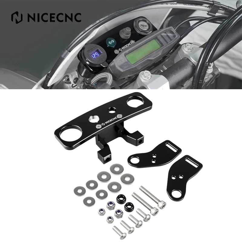 NICECNC For KTM EXC 300 2017-2023 EXCF 350 EXC 450 XCW 300 XCFW 450 500 Ignition Device Relocation Dash Kit For Husqvarna TE 300