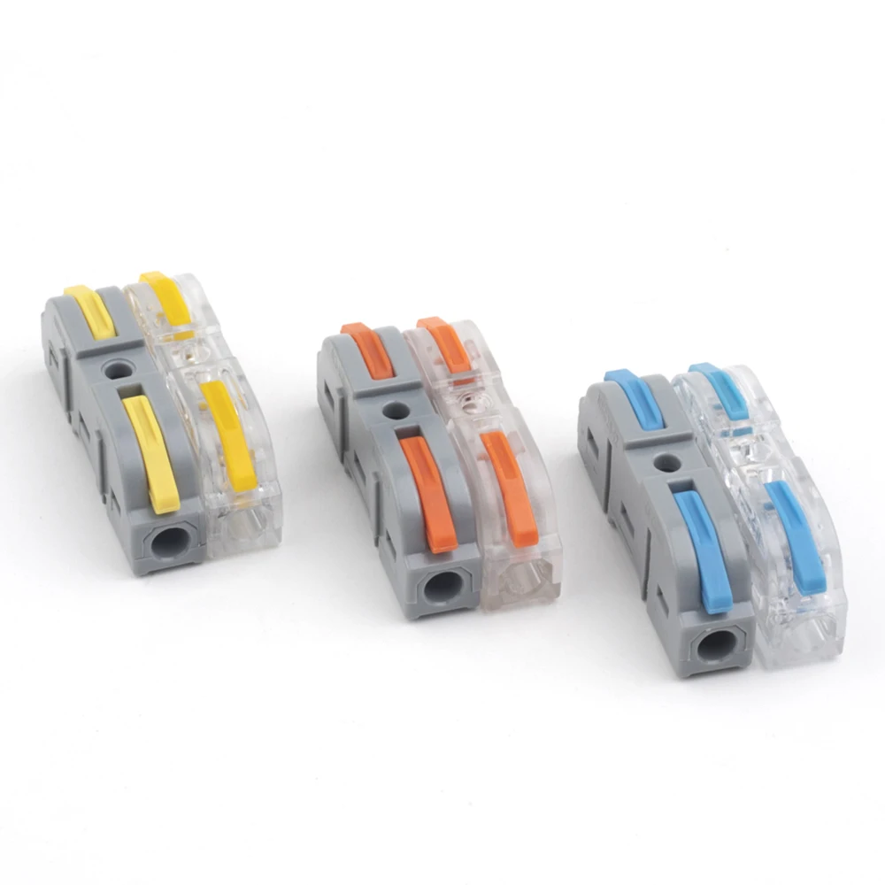 

34/50/100PCS Mini Lever Quick Wire Connector Universal Compact 2/3 Pin Splicing Push in Wiring 1 In Multiple Out With For Fixing