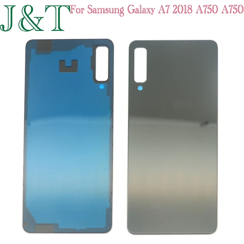 New For Samsung Galaxy A7 2018 A750 A750F A750FN Battery Back Cover Glass Panel A750 Rear Door Housing Case Camera Lens Replace