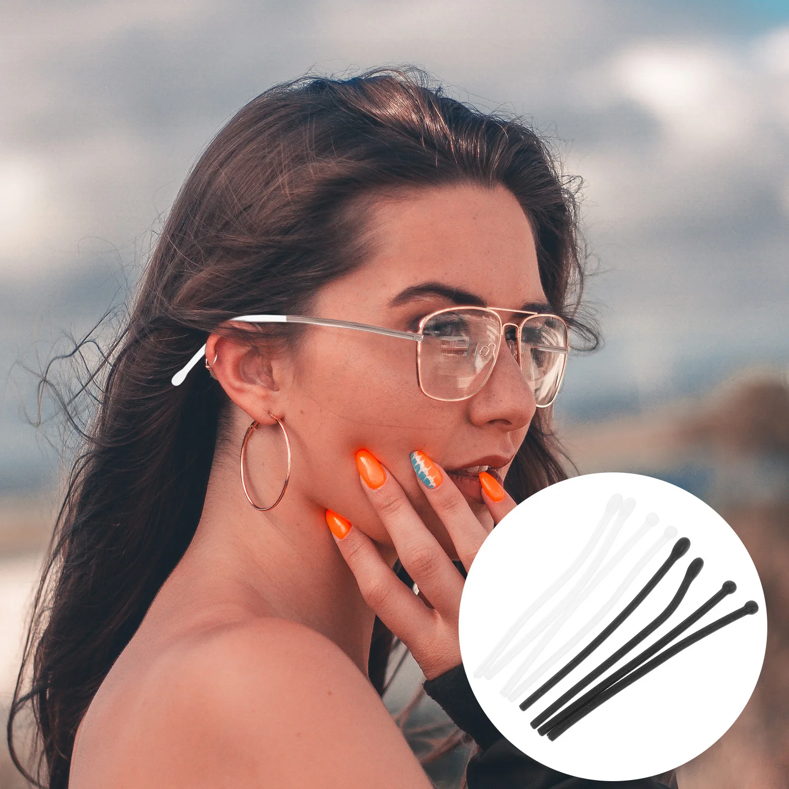 

Silicone Eyeglass Temple Sleeves Anti-Slip Glasses Ear Grips Non Slip Eyewear Protection Universal Fit For All Frames