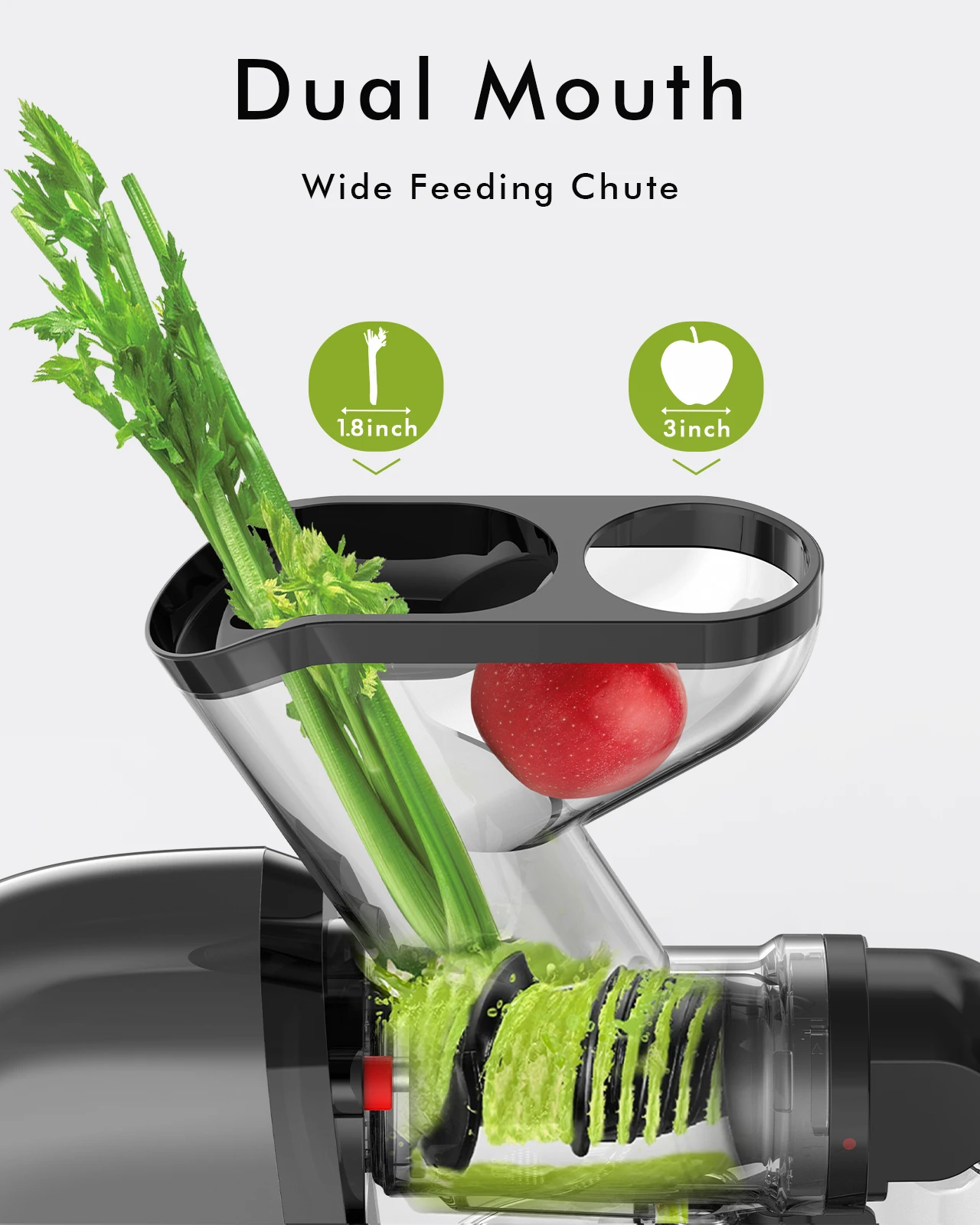 SiFENE Slow Masticating Juicer Machine, Dual 3