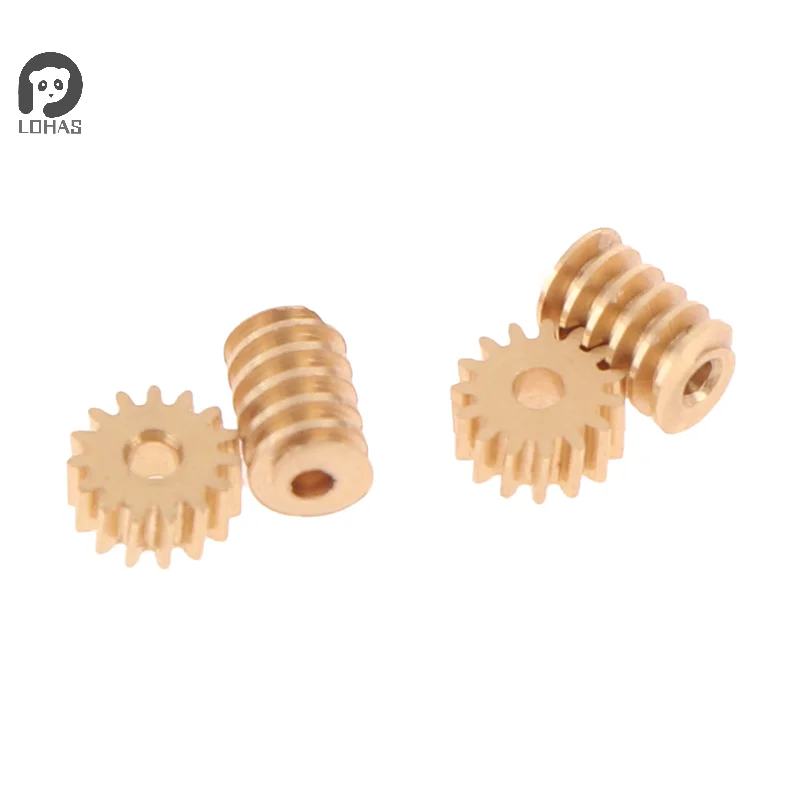 1:87 Modulus 0.2 15T Micro Brass Turbine Worm Static Change Gear Hole Dia 0.8mm/1mm Reduction Pinion Shaft Connector