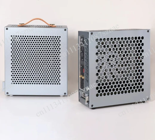 BUG-D1 DC-ATX Power Supply Half-Height Knife-Cut Mini-ITX Case Soft Router Aluminum Alloy Barebone Case