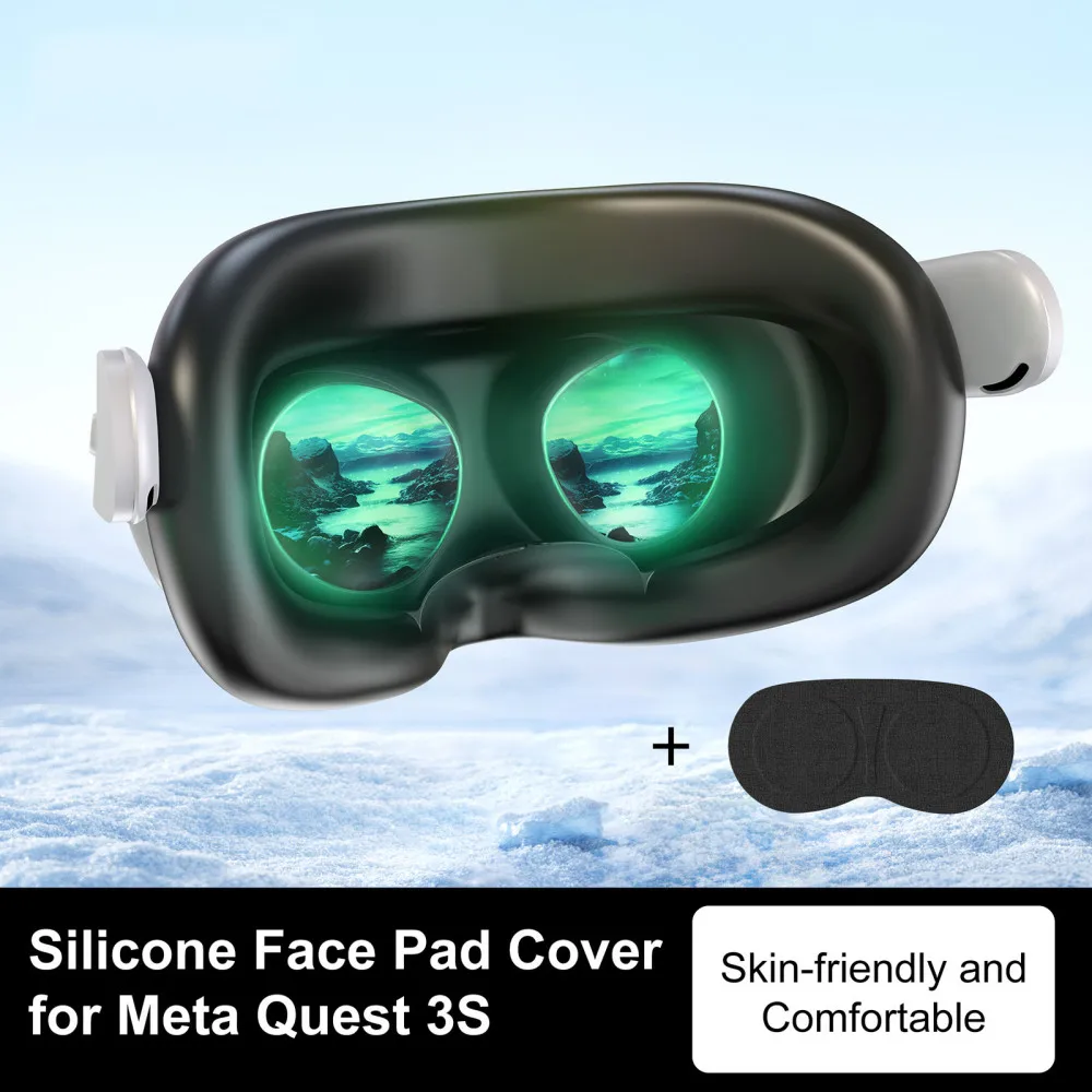 ​ Voor Meta Quest 3S Oogmasker Siliconen gezichtsmasker VR-accessoires