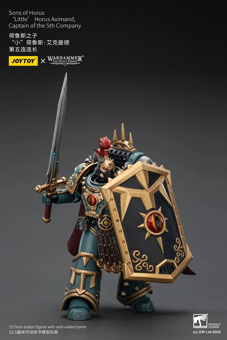 JOYTOY Warhammer "The Horus Heresy" Sons of Horus 'Little'Horus Aximand, Capitano della 5a Azienda Action Figures Doll Collect