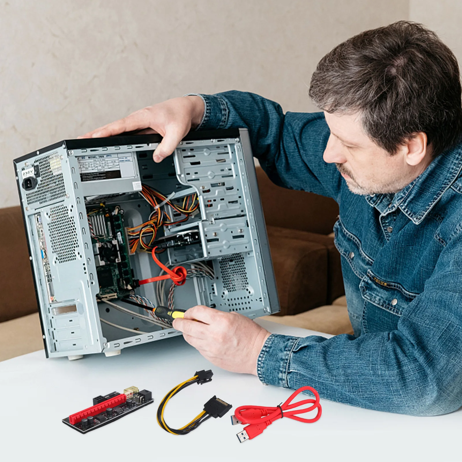 1 ensemble de câbles d'extension GPU externe Pci-E, carte graphique pour ordinateur portable, connexion de moniteur externe, fourniture d'ordinateur de jeu