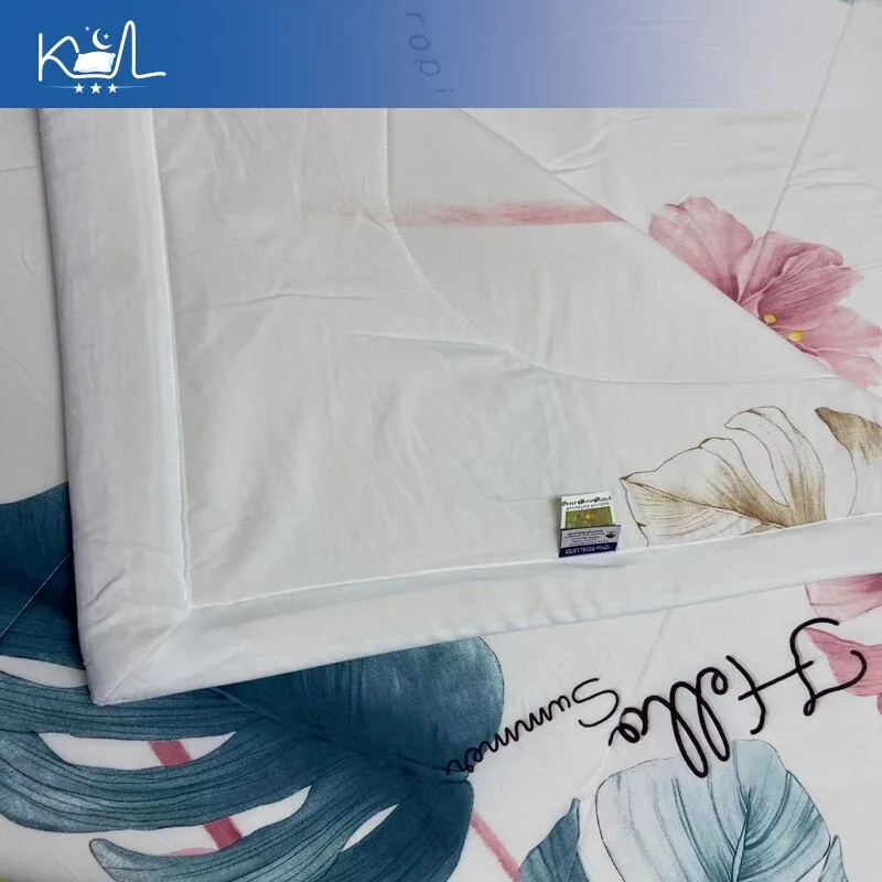 Thailand Natural Latex Summer Cooling Quilt Breathable Anti-Mite Skin-Friendly Duvet for Single Double Bed