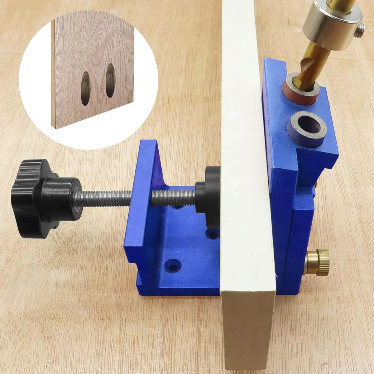 Aluminum Alloy Pocket Hole Jig Kit, Removable Oblique Hole Drilling Locator, Woodworking Punch Positioner for Furniture Joint