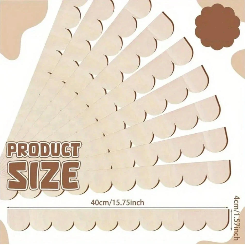 2/4 Piece Wooden Wave Decoration - Home Decor for Walls, Doors, Desktops, and Shelves, DIY Painting Decoration, Suitable for Gra