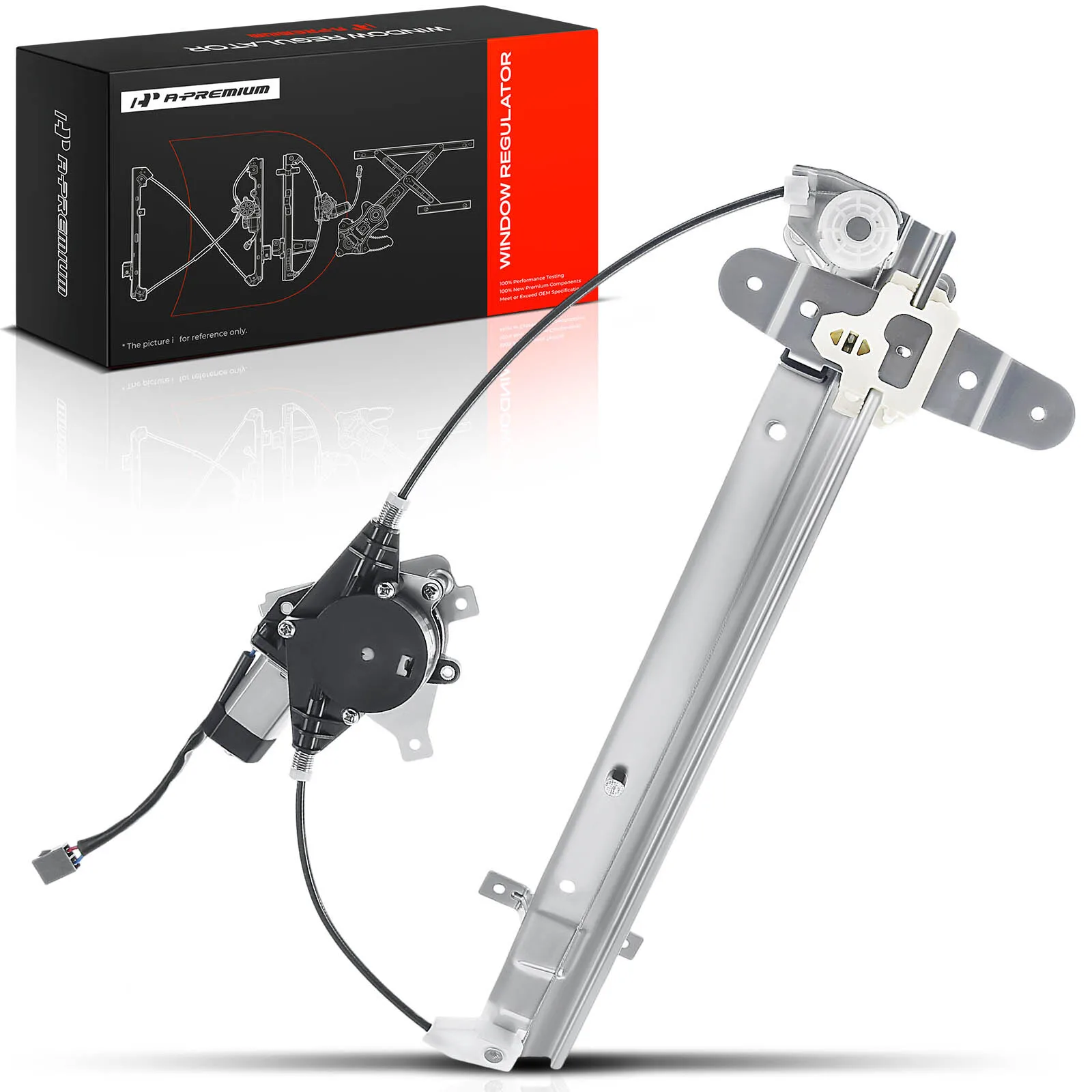 A-Premium Rear Driver Side Power Window Regulator with Motor for Lincoln Town Car 1998-2011
