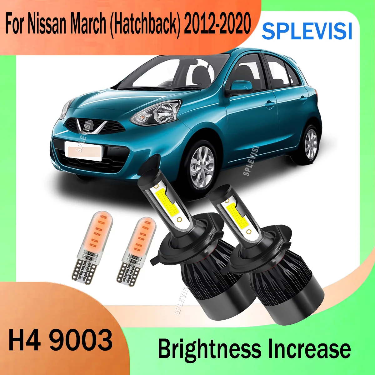 

Illuminate the Road with H4 9003 High/Low Beam LED Headlights 60W/Bulb For Nissan March (Hatchback) 2012 2013 2014 2015-2020