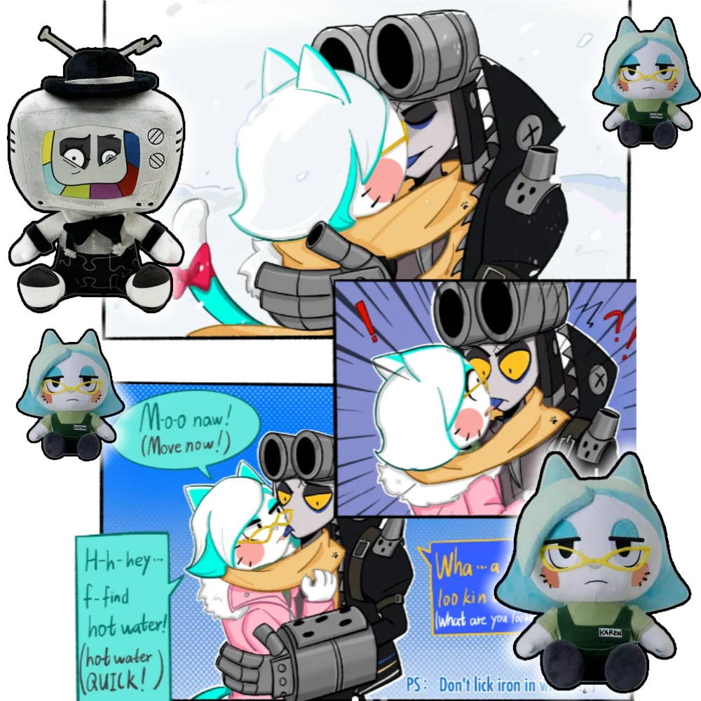 

SMG4 TV presenter Mr. Puzzles Plush Toy Cute Karen Cat Doll Pillow Sofa Decoration Toy Kid Fan Birthday Gift