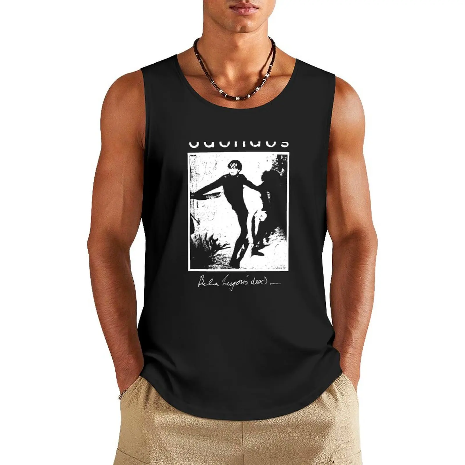 Bauhaus - Bela Lugosi's Dead - Caligari Tank Top T-shirts men Men's gym t-shirts