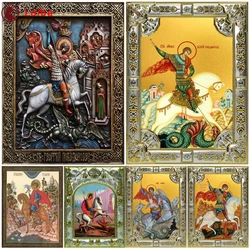Miracle of St George and the Dragon Diamond Painting, Mosaic Embroidery, Crystal Beaded Handicraft, Famous Art, Cross Stitch