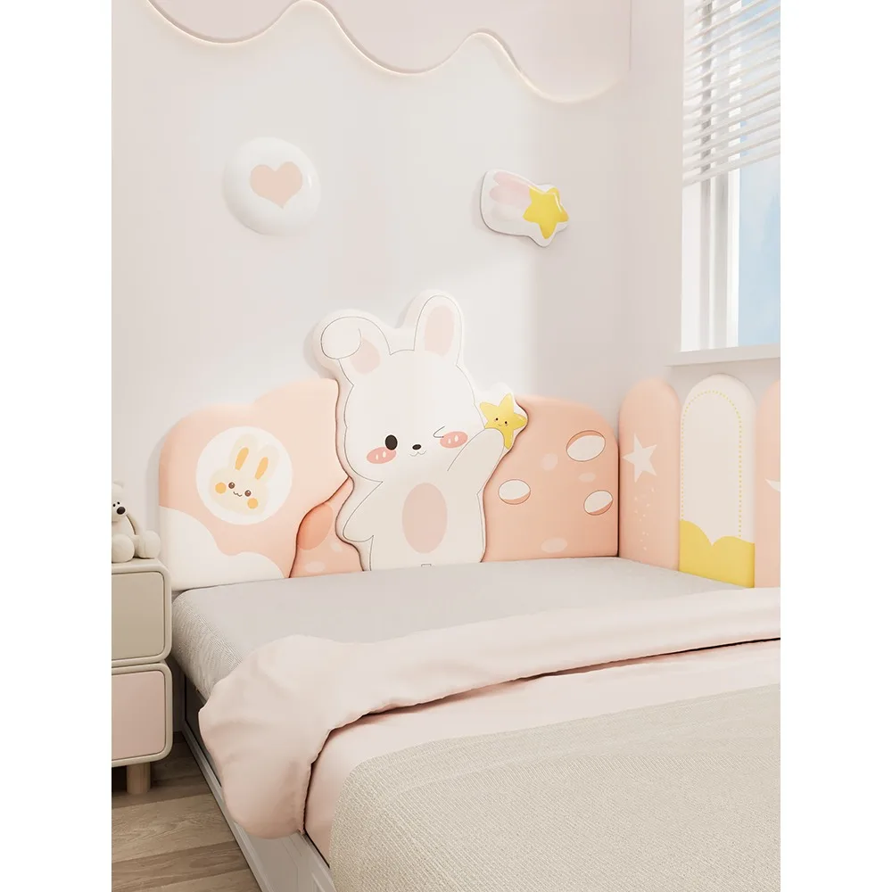 Bed Surrounding Soft Cover Headboard Anti-collision 3d Self-adhesive Wall Sticker Tatami Baby Backrest Bedroom Background Pad