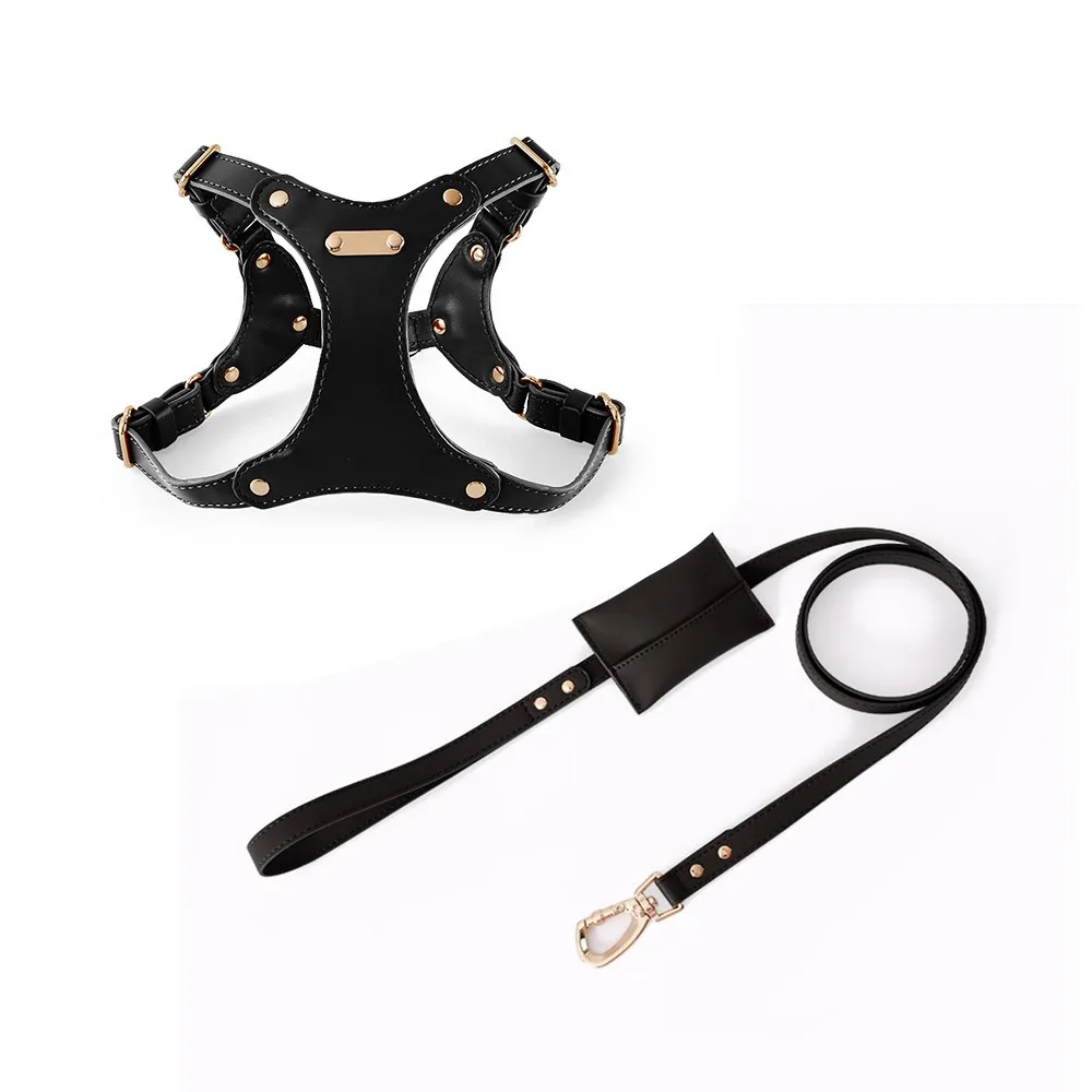 

New Soft Leather Dog Pet Chest Strap Hand Holding Rope Dog Leash Corgi Small and Medium-Sized Dogs Puppy Supplies Accessories