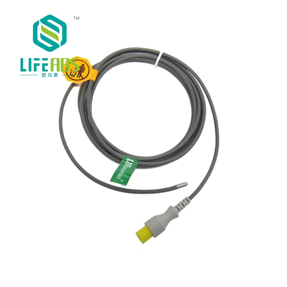 para-monitor-comen-c60-c86-sonda-de-temperatura-reutilizavel-de-2-pinos-para-adultos-infantes-sensor-de-temperatura-para-superficie-da-pele-esofagico-retral-e-adaptador