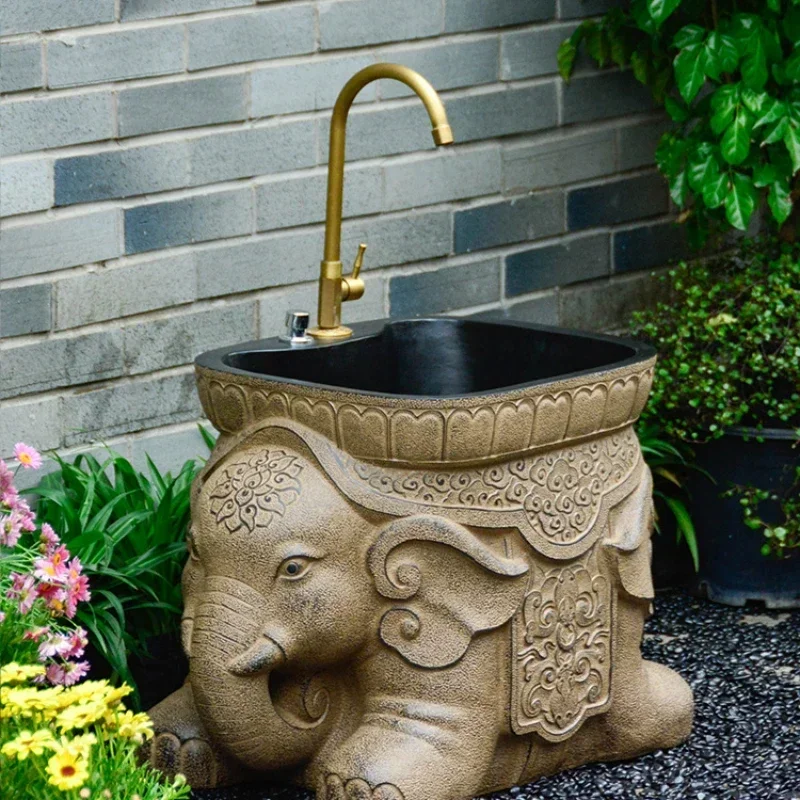 

Chinese Outdoor Floor Washing Mop Pool Villa Courtyard Elephant Mop Sink