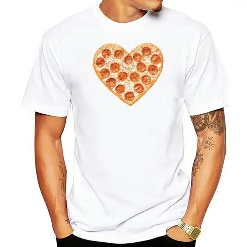 Lost Gods Heart-Shaped Pizza Mens Graphic T Shirt