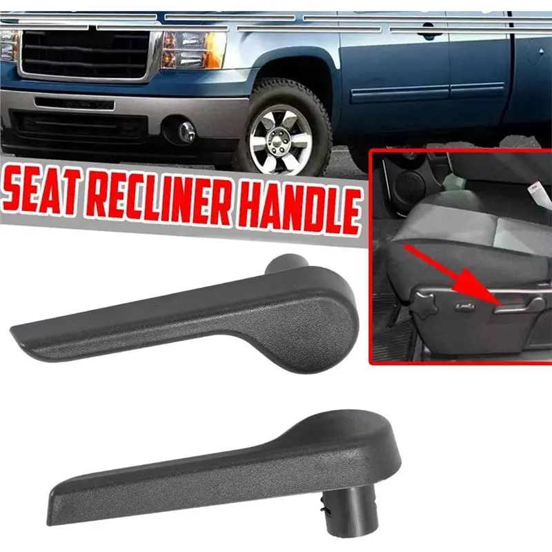 Durable-New 1 Pair Left& Right Front Seat Handle Recliner Lever 15232594 15232598 Fits For Avalanche GMC Sierra Silver