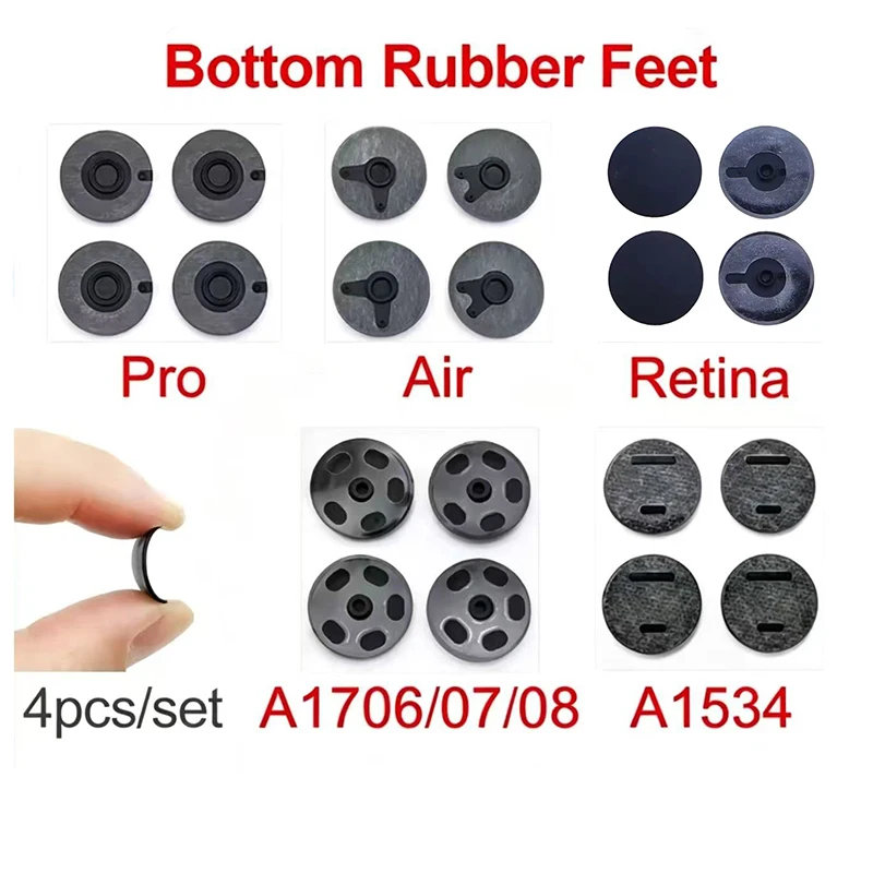 New For Macbook Pro Air Bottom Case Rubber Feet A1278 A1286 A1297 A1398 A1425 A1502 A1369 A1370 A1465 A1466 A1706 A1707 A1708
