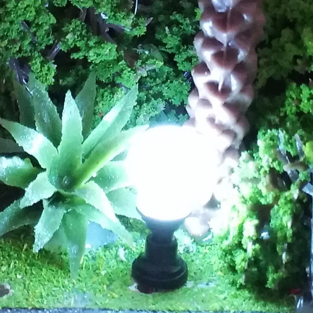 10x modelo de luzes de rua em miniatura escala HO LEDs luzes de gramado de jardim 1:100 F