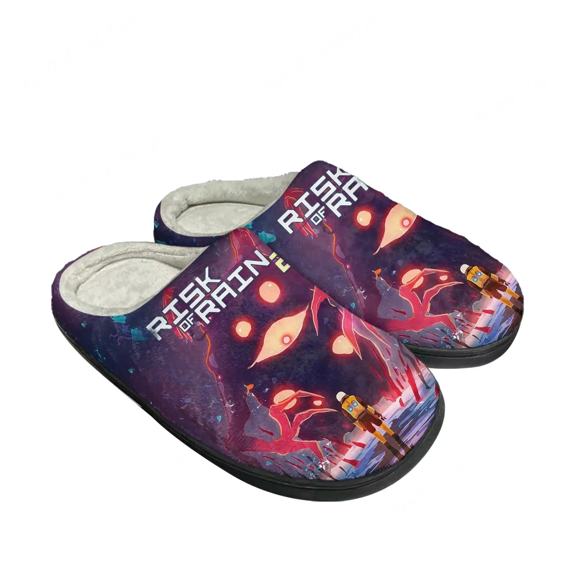 

Risk of Rain 2 Home Cotton Slippers Cartoon Game Mens Womens Plush Bedroom Casual Fashion Keep Warm Shoes Tailor Made Slipper