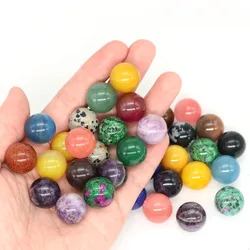 16mm Mini Natural Stone Crystal Ball Sphere Amethyst Rose Quartz Round Beads Healing Gemstone Mineral Specimen Globe Decor Gifts
