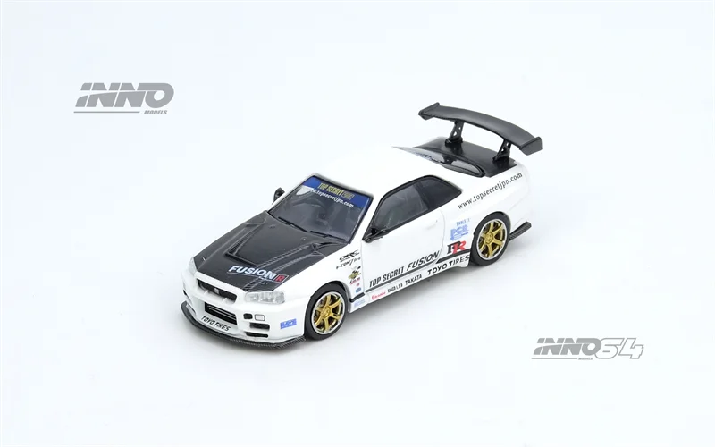 

(Pre-Order) 1:64 TOP SECRET R34 White Diecast Collector's Vehicle Model Car