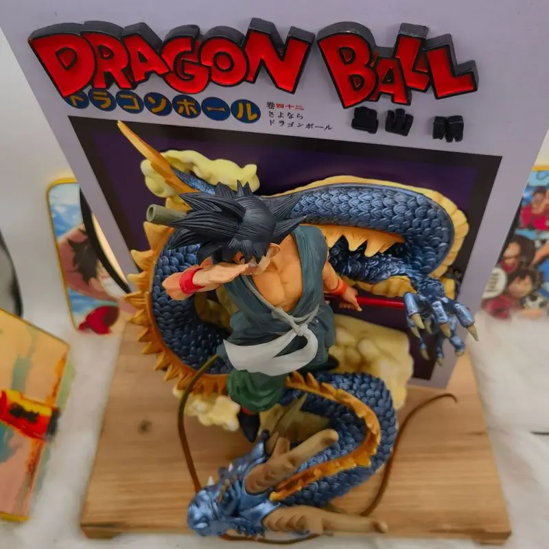 Anime Dragon Ball Z Gk 3d Comic Bücher Son Goku Reiten Shenron Figur Pvc Action Figur Modell Statue Sammlung Kinder Spielzeug