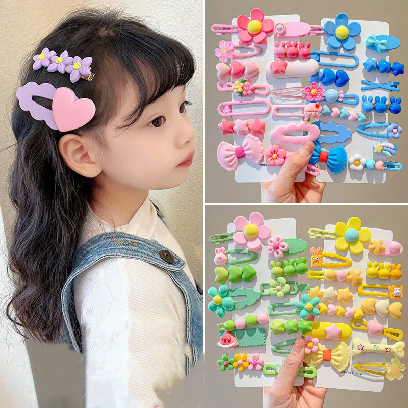14-delige set acryl haaraccessoires voor meisjes Leuke snoepkleurige haarclips en haarspeldjes Perfect cadeau voor kinderen