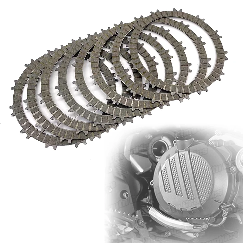 

JY Racing 8pcs Motorcycle Friction Clutch Plates Set Organic Lining Disc for EXC SX XCW 13-23 / TC TE TX 14-23 / EC EX MC 21-23