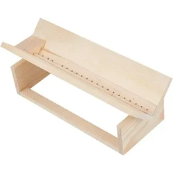 3 Set Wood Bookbinding Punching Cradle, Book Binding Tool Hand Binding Kit with Piercing Guide for Book Punching, PapayaWhip