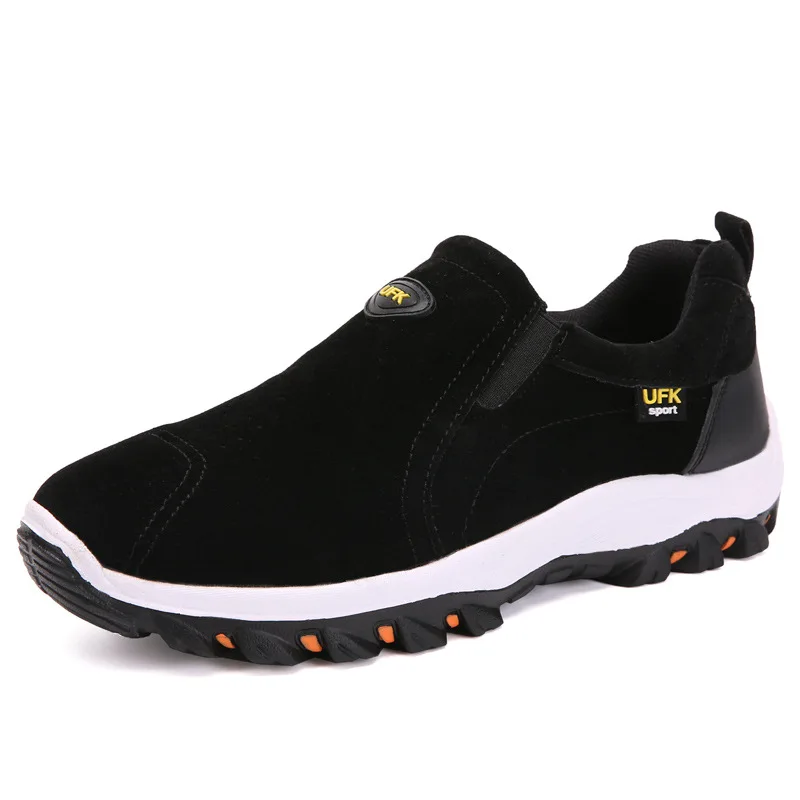 Nuevos zapatos informales, zapatillas de deporte para hombre, zapatos para caminar al aire libre, mocasines de otoño, calzado masculino de cuero de