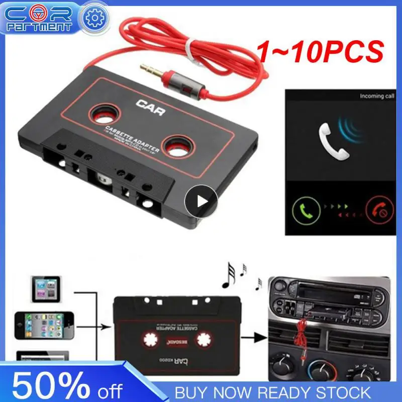 

1 ~ 10 шт. автомобильный аудиоадаптер для кассеты, радио для IPod MP3 Nano 3,5 мм разъем Aux, адаптер, конвертер, зеркальная кассета