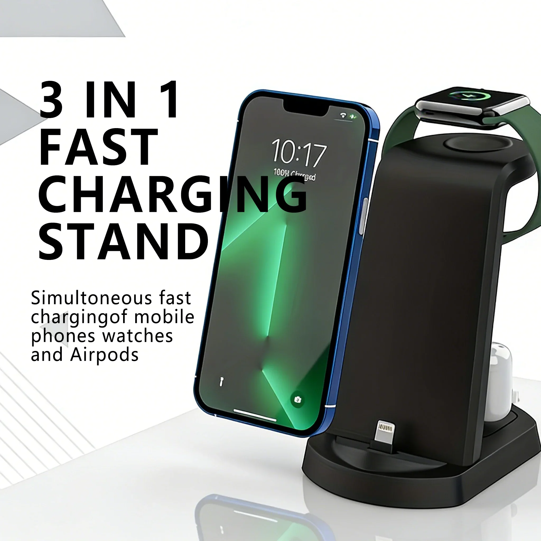 Fast Charging Dock Charge Station 3 in 1 Stand for Apple Watch for Airpods for IPhone14 13 12 11 PRO MAX Charger Stand