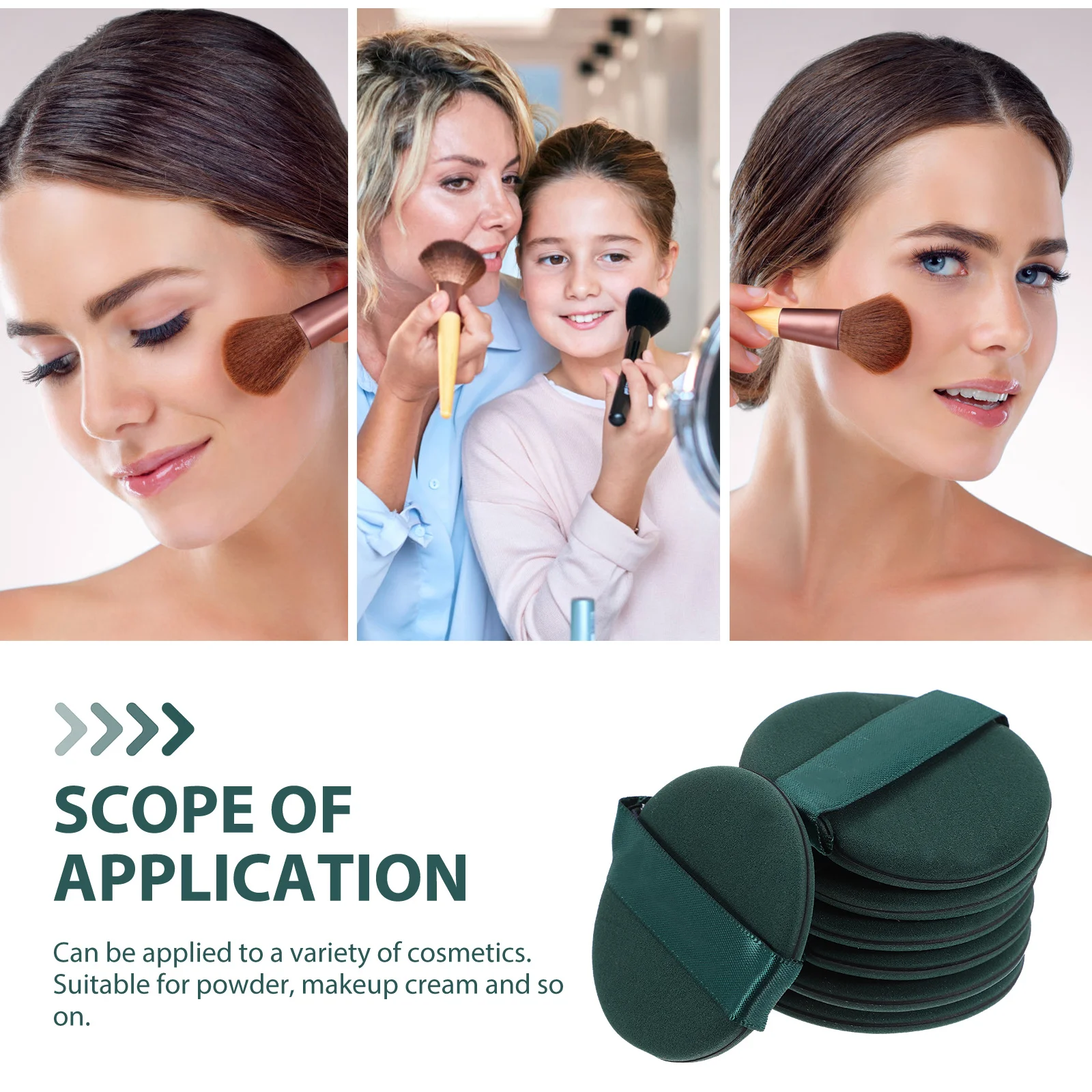 7 個のメイクアップソフトアプリケーター ファンデーションプライマー フェイスパウダー用 メイクアップアプリケーター ファンデーション用