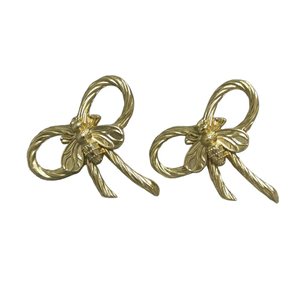Nightstand Hardware Bee Knot Handle Furniture Renovation Compact Size 48*48*29mm Creative Bee Knot Design For Cabinets