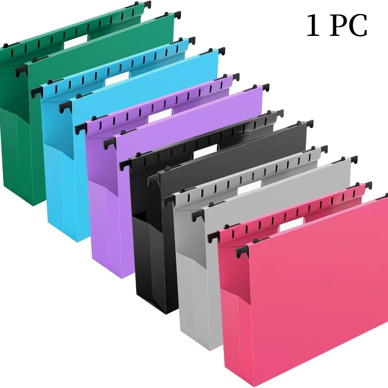Extra Capacity Plastic Hanging File Folders, Reinforced Expanding Hang Folder Letter Size, Accordian Pocket, Heavy Duty 2 Inch E