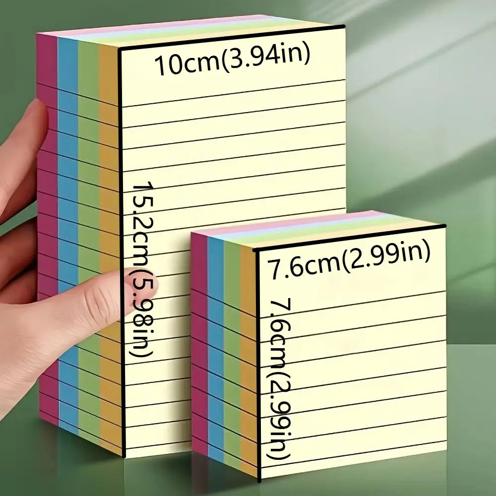 200 Sheets Self-adhesive Line Sticky Notes Diary To Do List Memo Pad Paper Schedule N Times Student Writing Marker Notebook